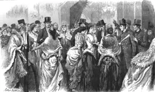 'In the rush after the Play was over I escaped quietly with Papa 1890. Creator: Arthur Hopkins