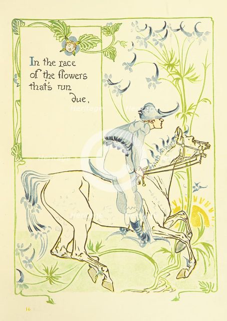 In the race of the flowers that's run due, 1899.  Creator: Walter Crane.