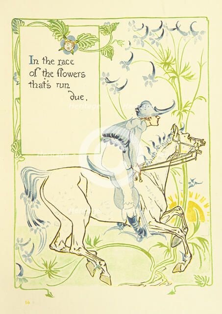 In the race of the flowers that's run due, 1899.  Creator: Walter Crane.