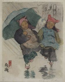 In the Rain, 1898. Creator: Helen Hyde