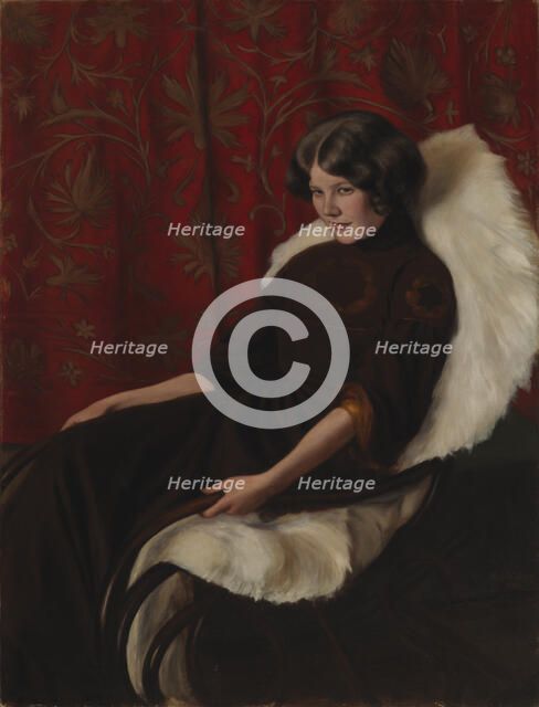 In the Rocking Chair, Anni Bremer, 1908. Creator: Hugo Simberg.