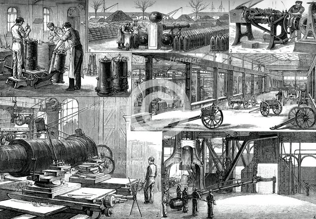 In the Royal Arsenal, Woolwich, c1880. Artist: Unknown