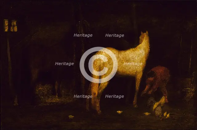 In the Stable, before 1911. Creator: Albert Pinkham Ryder.