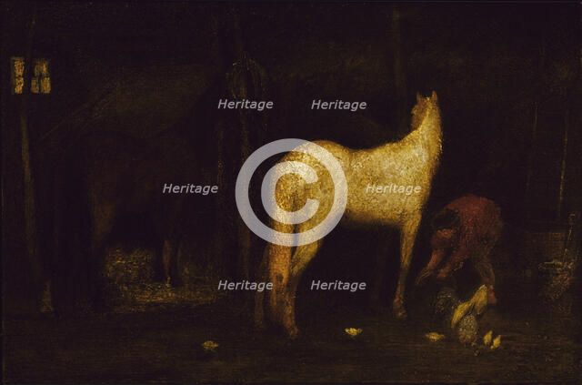 In the Stable, before 1911. Creator: Albert Pinkham Ryder.
