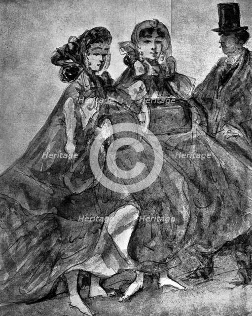 'In the Street', (1930).Artist: Constantin Guys