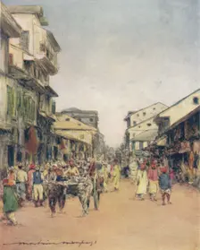 In the Streets of Delhi 1905. Artist: Mortimer Luddington Menpes