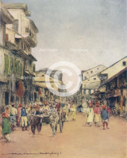 'In the Streets of Delhi', 1905. Artist: Mortimer Luddington Menpes.