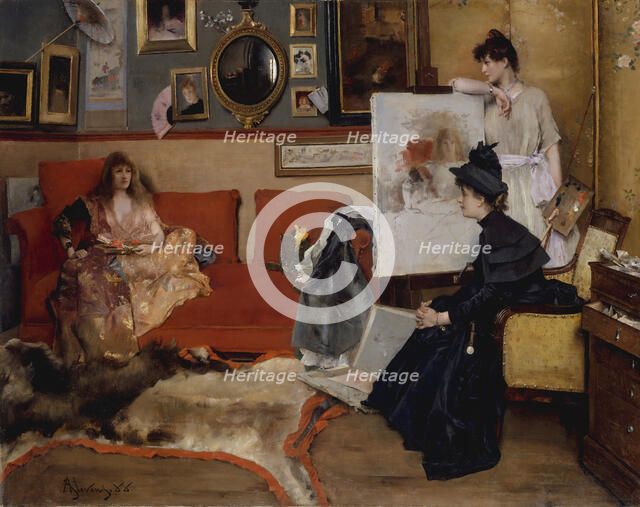 In the Studio, 1888. Creator: Alfred Stevens.