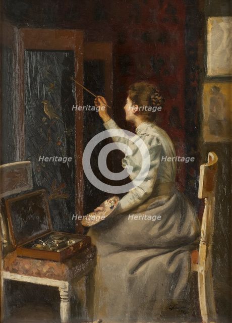In the studio, 1894. Creator: Emanuel Lindgren.