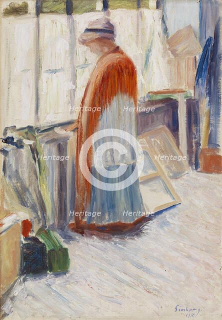 In the Studio, 1910. Creator: Hugo Simberg.