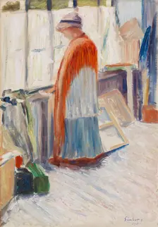 In the Studio, 1910. Creator: Hugo Simberg
