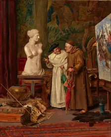 In the Studio, before 1887. Creator: Arnoldo Tamburini