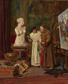 In the Studio, before 1887. Creator: Arnoldo Tamburini