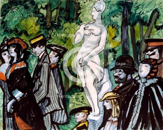 'In the Summer Garden', 20th century.  Artist: Sergey Sudyekin