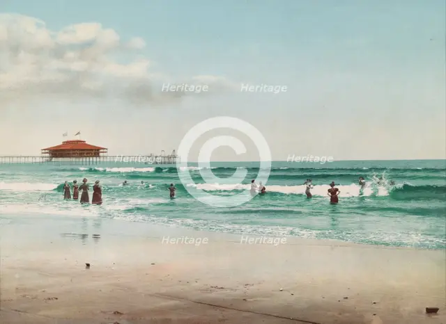 In the surf at Old Orchard, Maine, c1901. Creator: Unknown.