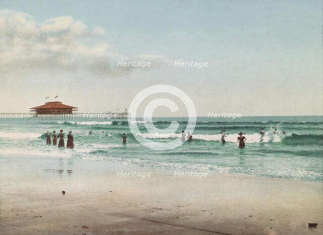 In the surf at Old Orchard, Maine, c1901. Creator: Unknown.