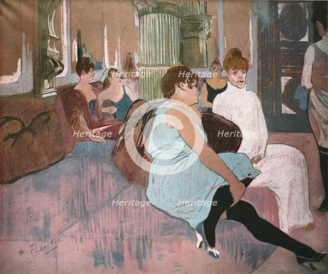 'In the Salon at the Rue des Moulins', 1894, (1952).  Creator: Henri de Toulouse-Lautrec.