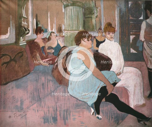 'In the Salon at the Rue des Moulins', 1894, (1952).  Creator: Henri de Toulouse-Lautrec.