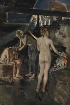 In the Sauna, 1889. Creator: Akseli Gallen-Kallela
