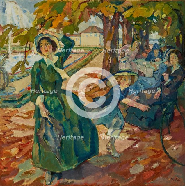 In the Schleissheim Park, c. 1906.
