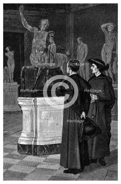 'In the Sculpture Gallery', 1882. Artist: Unknown