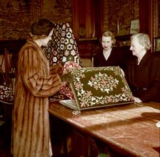 In the show room, Royal School of Needlework, c1955. Creator: Arthur Charles Kirby Ware