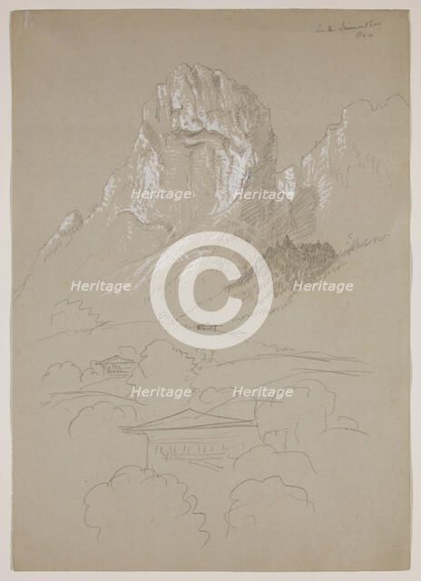 In the Simmenthal Pass, Switzerland, 1841. Creator: Thomas Cole.