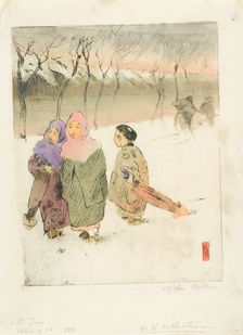 In the Snow at Tokyo, 1900. Creator: Helen Hyde