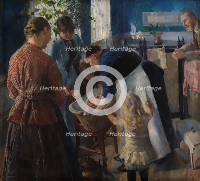 In the Tub, 1889. Creator: Christian Krohg.