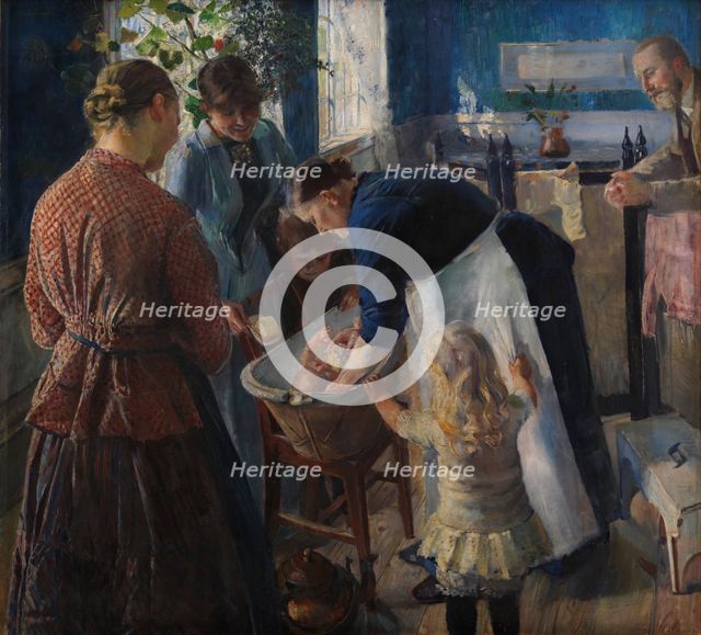 In the Tub, 1889. Creator: Christian Krohg.