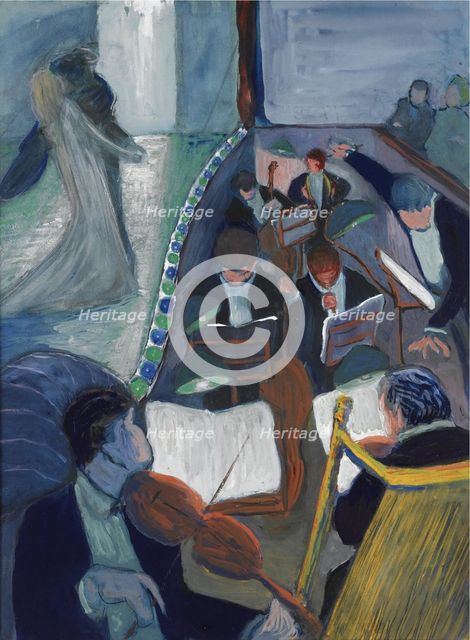 In the theatre I, 1906-1907. Artist: Verefkin, Marianne, von (1860-1938)