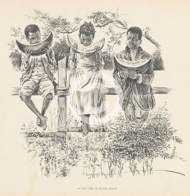 In the time of water melon, 1899. Creator: Jay Campbell Phillips.