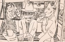 In the Tram (In der Trambahn), 1922. Creator: Max Beckmann