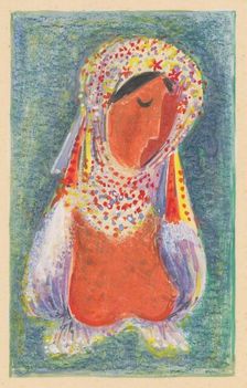 In the Traditional Costume, around 1937. Creator: Mikulas Galanda