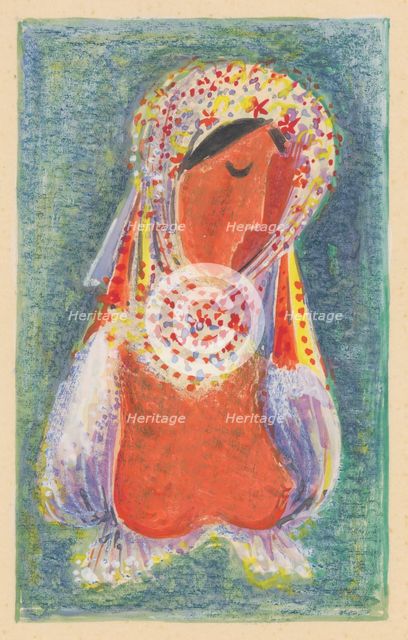 In the Traditional Costume, around 1937. Creator: Mikulas Galanda.