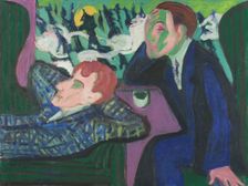 In the Train (Albert Müller and Kirchner), 1925-1926. Creator: Ernst Kirchner