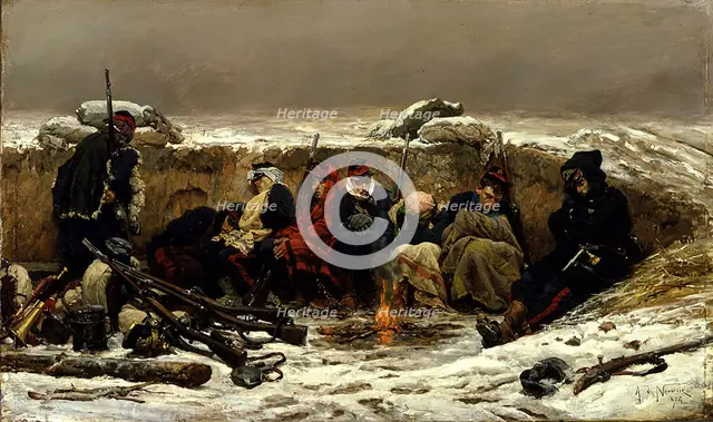 In the Trenches, 1874. Creator: Alphonse de Neuville.