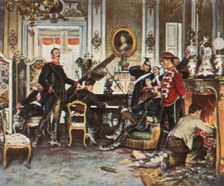 In the Troops Quarters outside Paris, 1870/71, (1936). Creator: Unknown