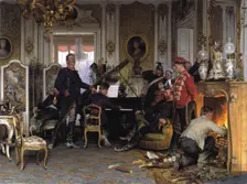 In the Troops Quarters outside Paris, 1894. Artist: Werner, Anton von (1843-1915)