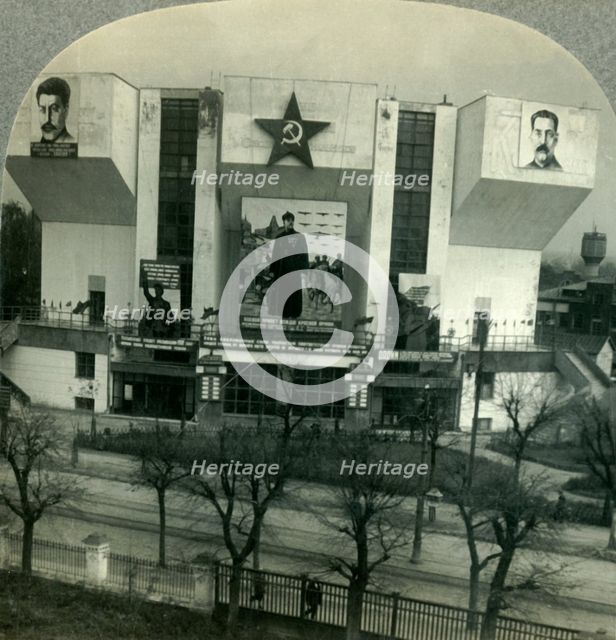 'In the U.S.S.R., a Land of Many Races and Many Languages - the New Workers' Club in Moskva (Moscow) Creator: Unknown.