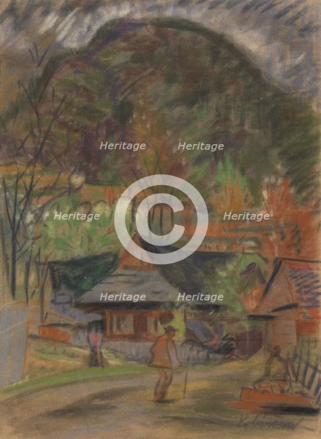In the village, around 1933. Creator: Arnold Peter Weisz-Kubincan.