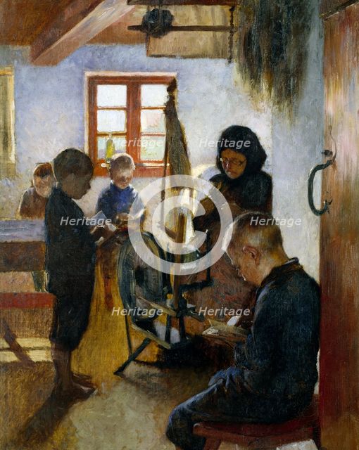 In the Village School, 1884. Creator: Oscar Bjorck.