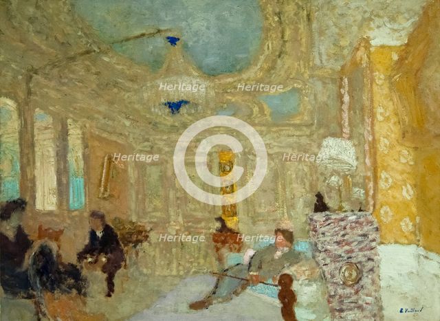 In the Waiting Room, 1898. Creator: Vuillard; Édouard (1868-1940).