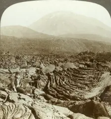 In the wilderness of Lava, at base of Vesuvius, Italy c1909. Creator: Unknown