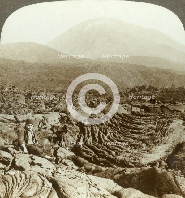 'In the wilderness of Lava, at base of Vesuvius, Italy', c1909. Creator: Unknown.