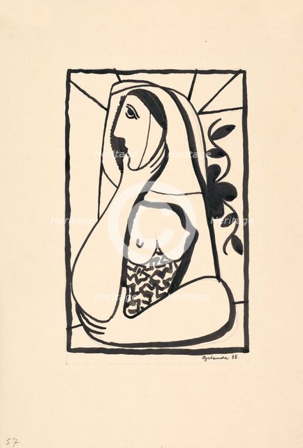 In the window, 1938. Creator: Mikulas Galanda.
