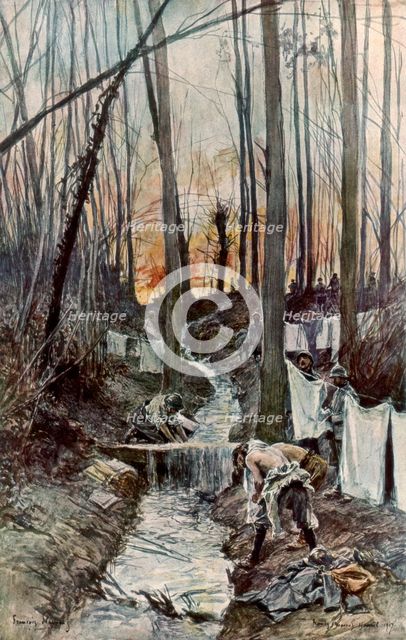 'In the wood of Roucy (Aisne), 15 April 1917', (1926).Artist: Francois Flameng