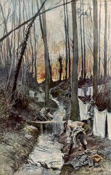 In the wood of Roucy (Aisne), 15 April 1917 (1926).Artist: Francois Flameng