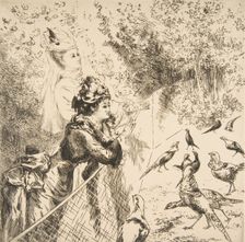 In the Zoological Garden, ca. 1873. Creator: Felix Bracquemond