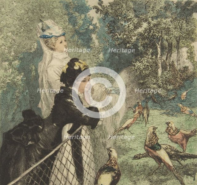In the Zoological Garden, ca. 1873. Creator: Felix Bracquemond.